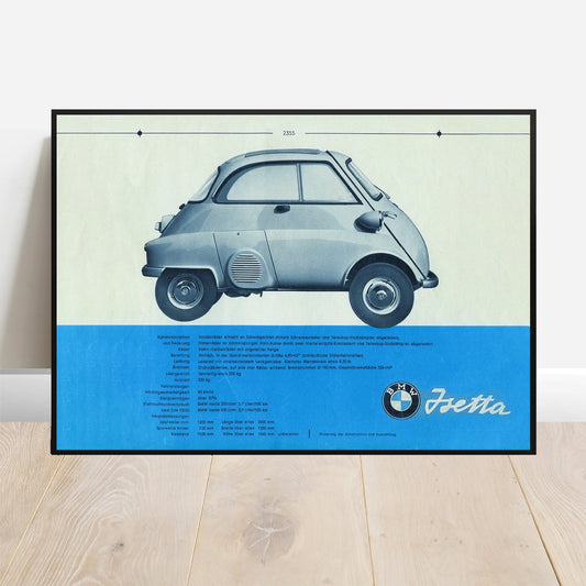 1955 BMW Isetta Brochure - Retro Car Prints