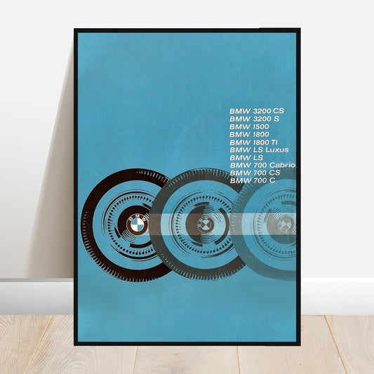 1963 BMW 700 Full Lineup - Retro Car Prints