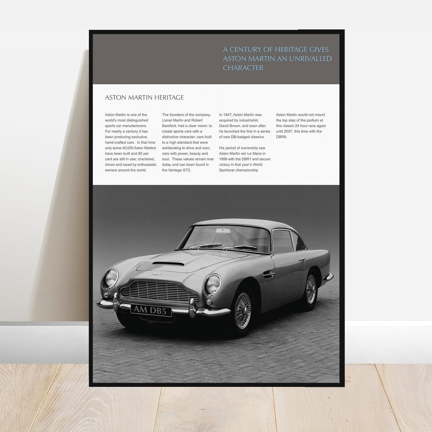 Aston Martin DB5 - Retro Car Prints