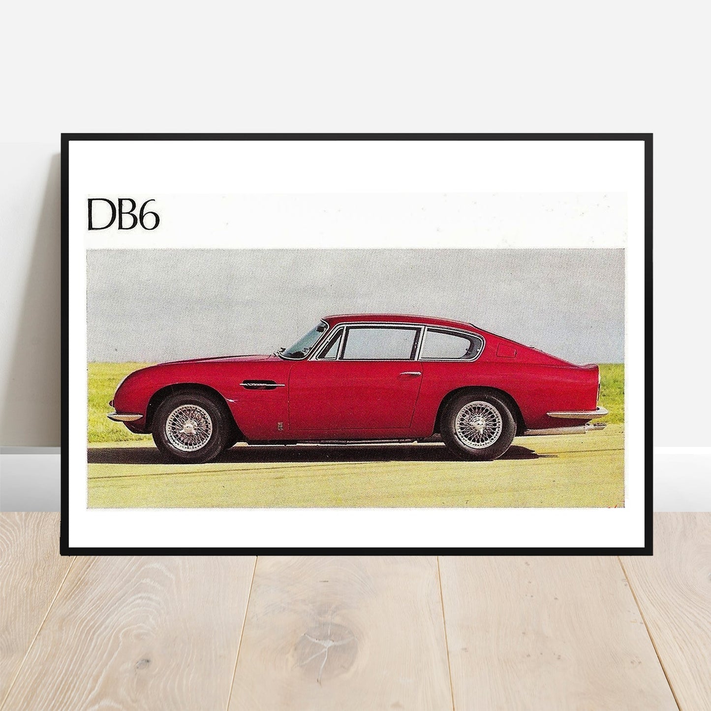 Aston Martin DB6 Red Coupe - Retro Car Prints