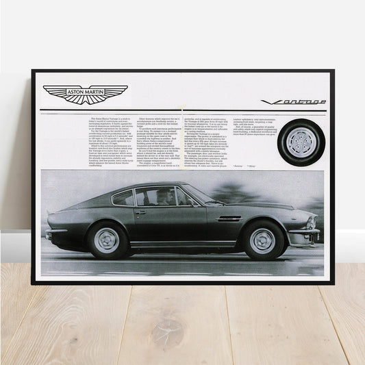 Aston Martin Vantage - Retro Car Prints