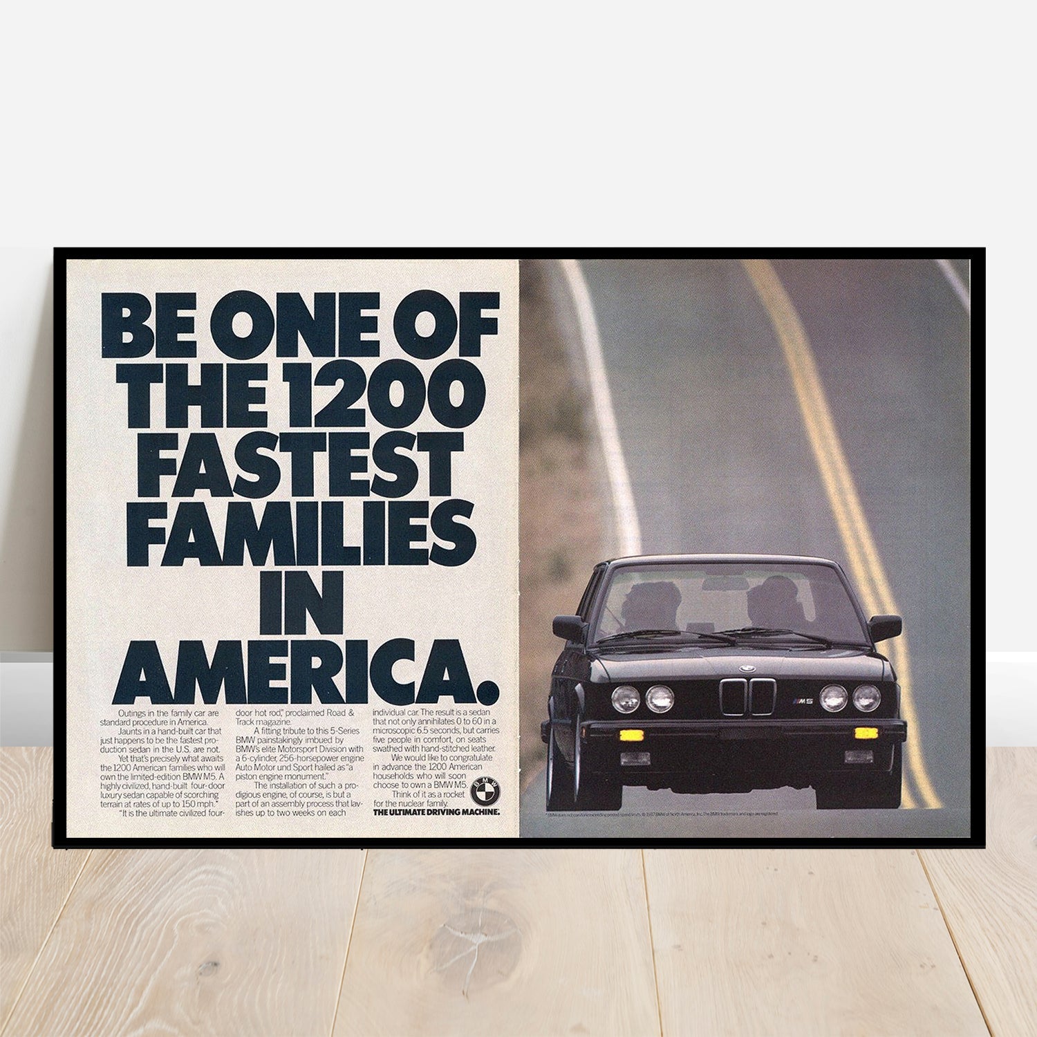 BMW E28 M5 Fastest Families - Retro Car Prints