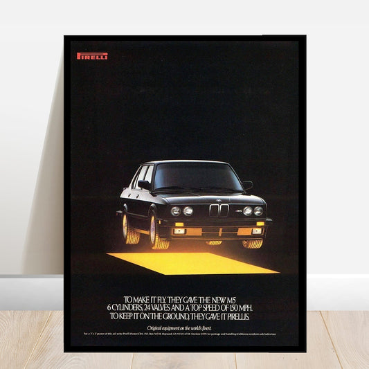 BMW E28 M5 Pirelli - Retro Car Prints