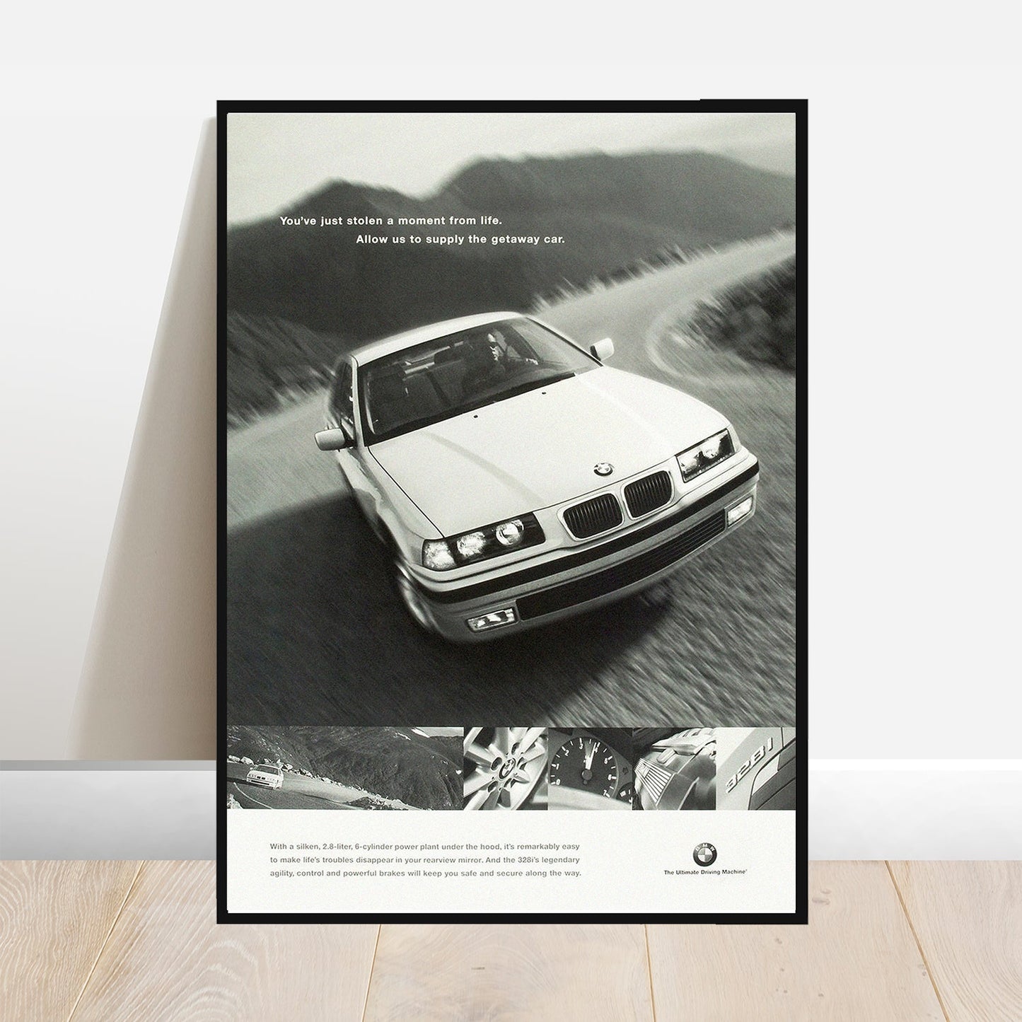 BMW E36 Getaway Car - Retro Car Prints