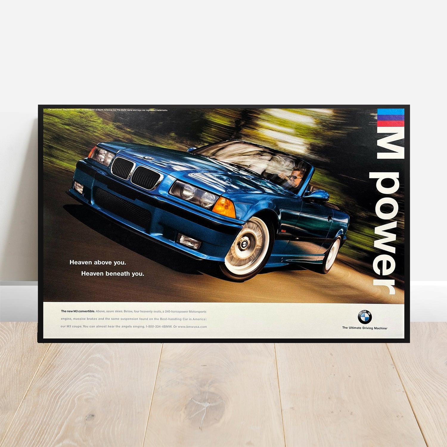 BMW E36 M3 Heaven Above You - Retro Car Prints