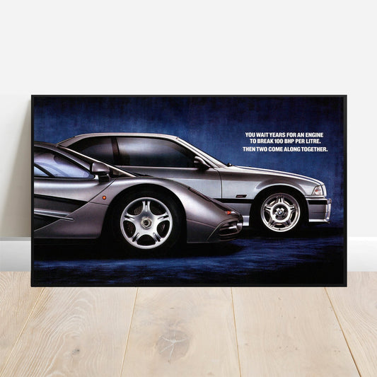 BMW E36 M3 McLaren F1 - Retro Car Prints