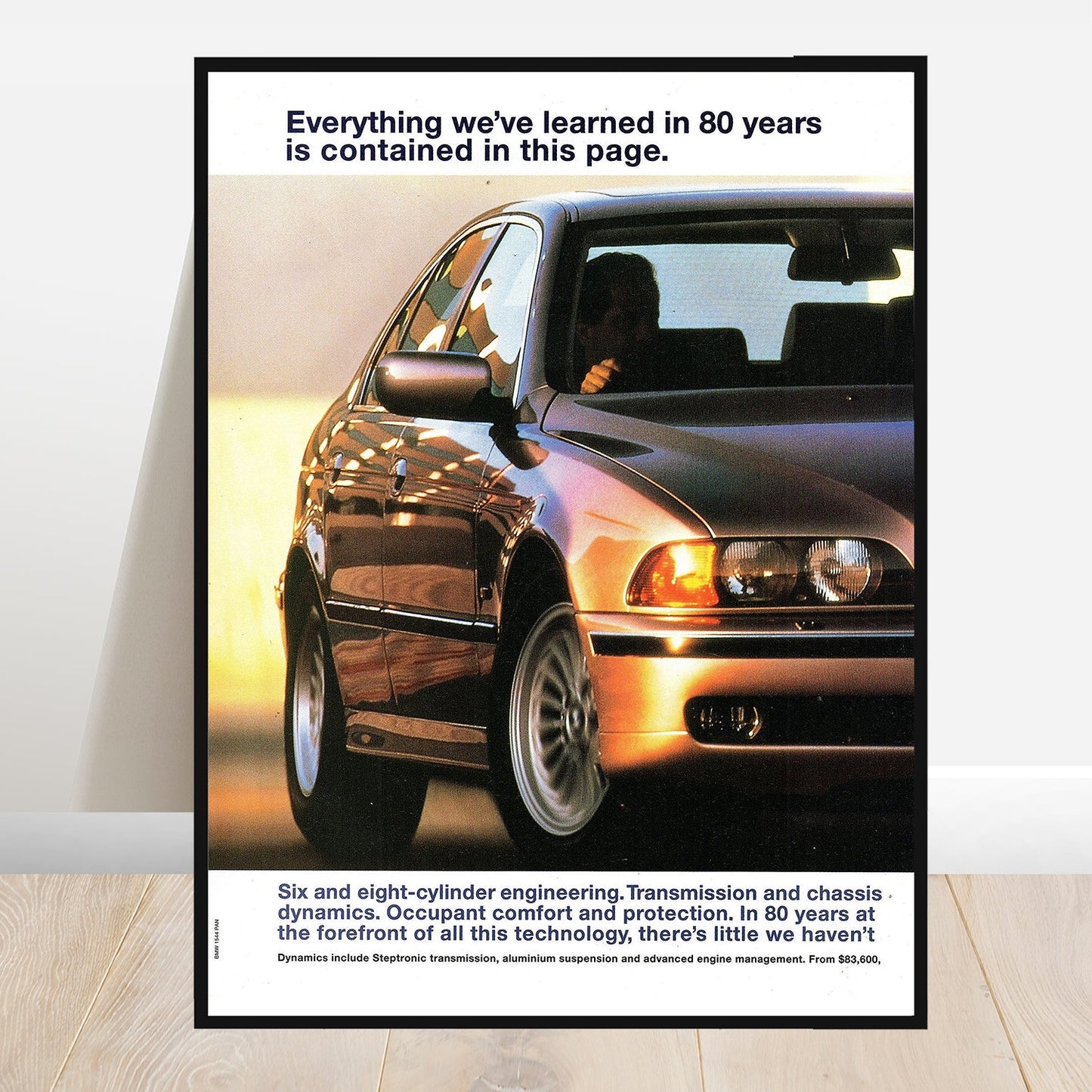 BMW E39 80 Years of Engineering - Retro Car Prints