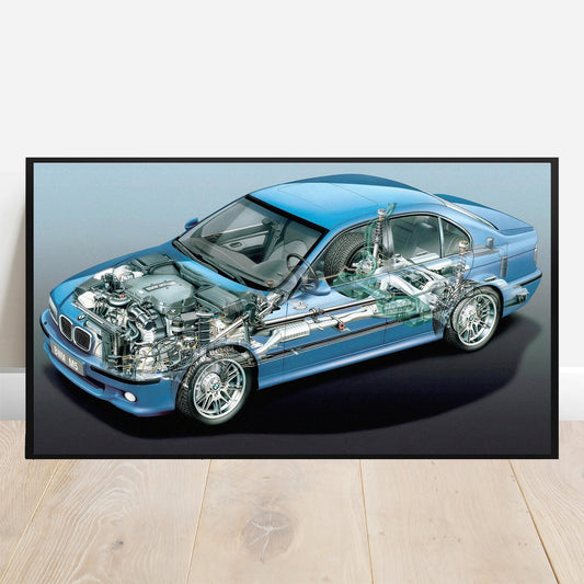 BMW E39 M5 Engineering - Retro Car Prints