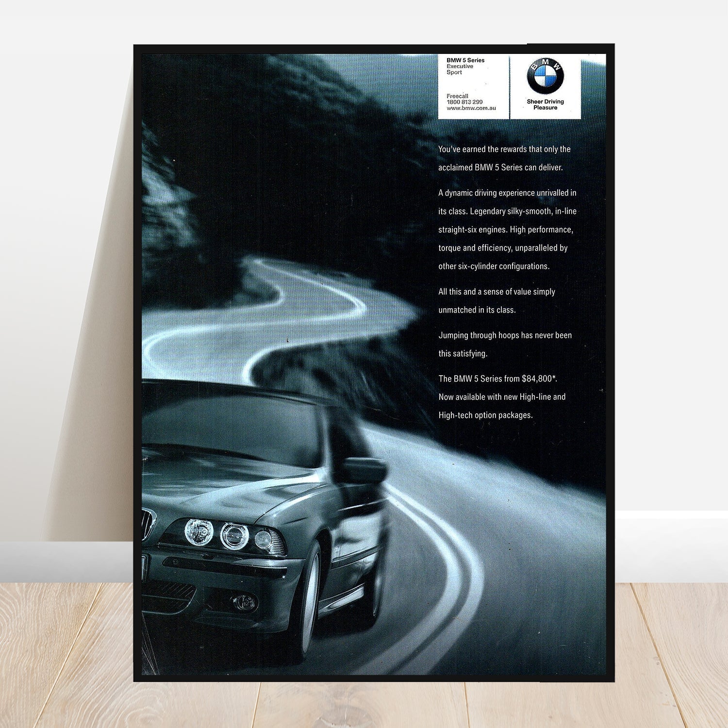 BMW E39 Sheer Driving Pleasure - Retro Car Prints