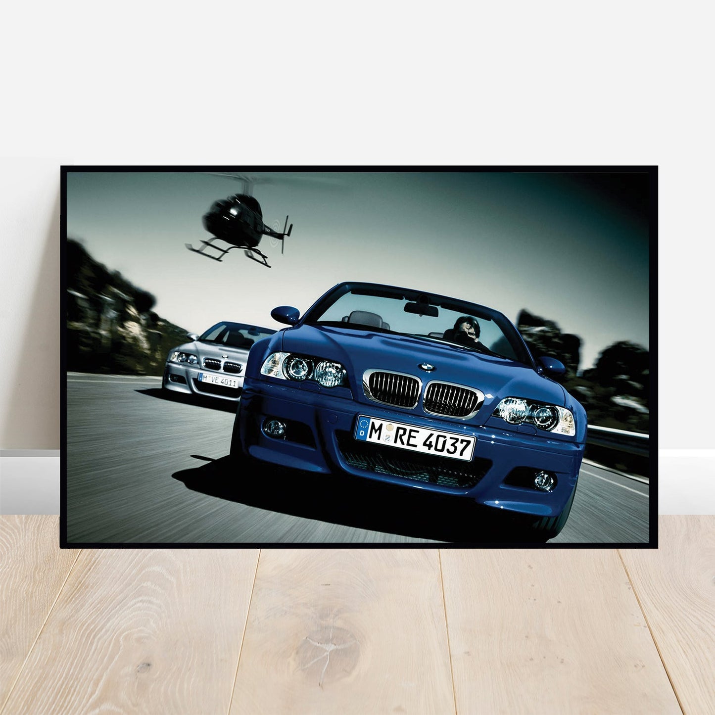 BMW E46 Helicopter - Retro Car Prints