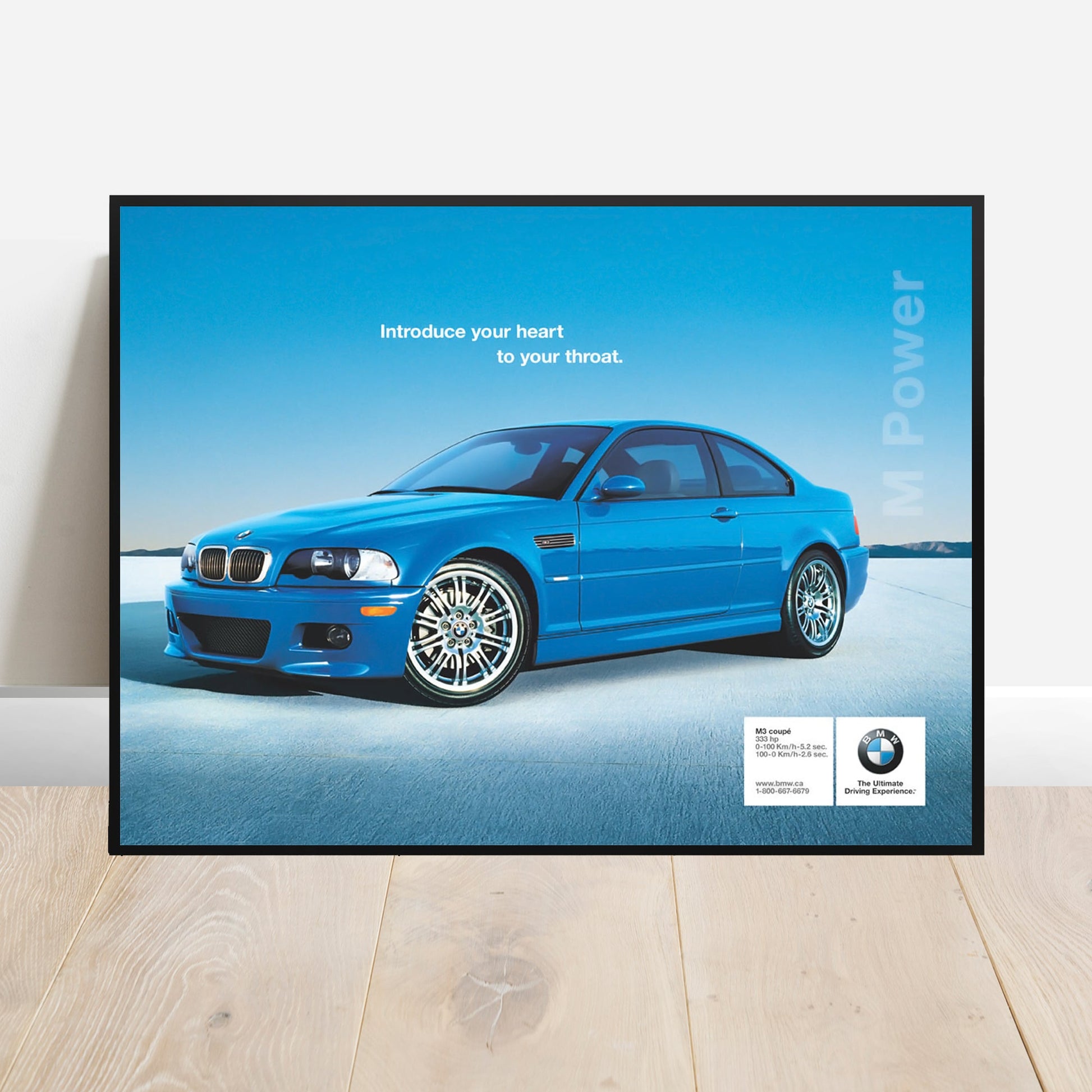 BMW E46 Introduce Your Heart - Retro Car Prints