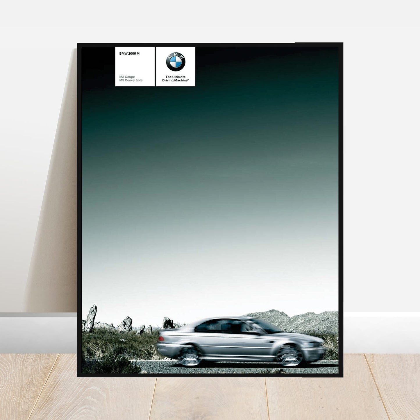 BMW E46 Silver M3 - Retro Car Prints