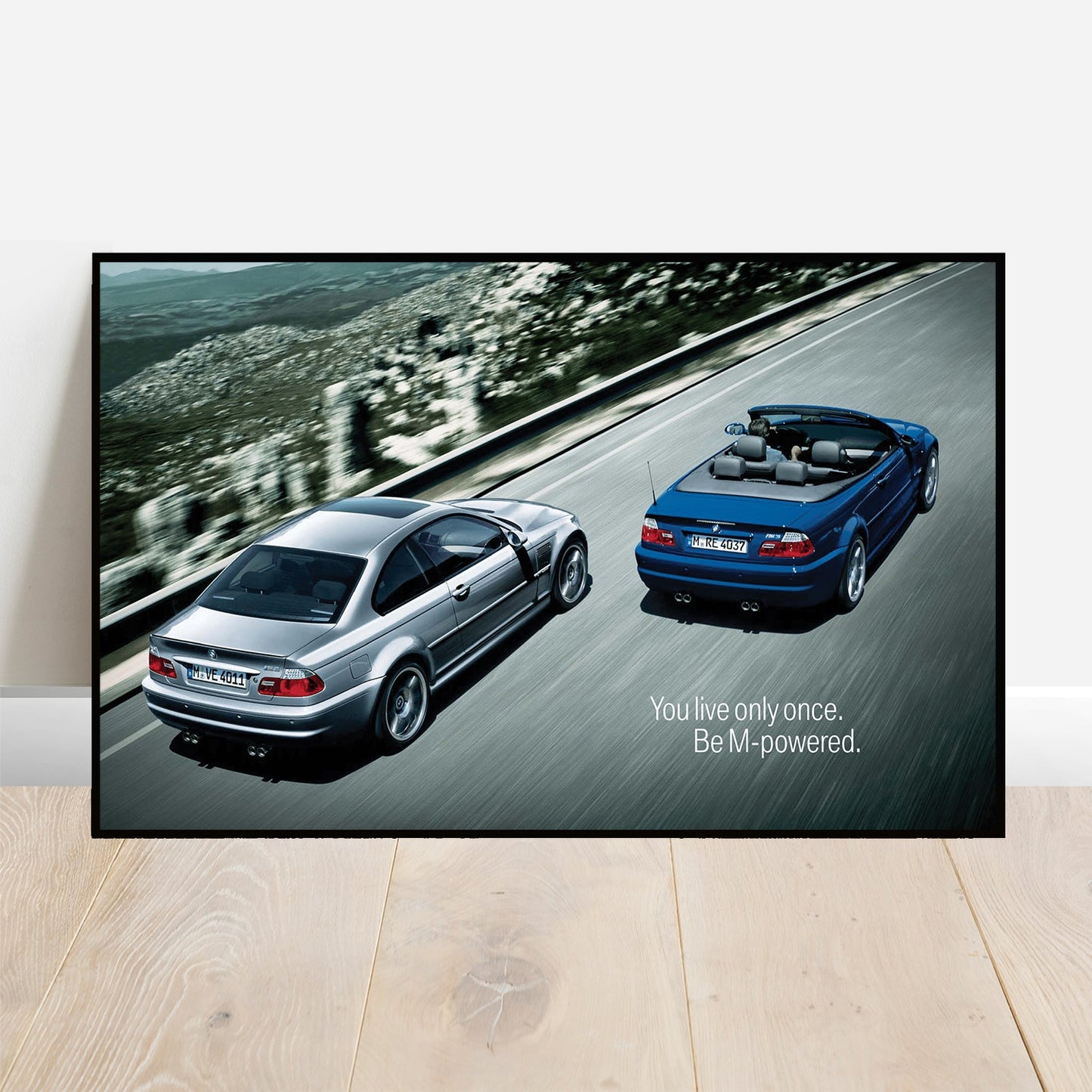 BMW E46 You Only Live Once - Retro Car Prints