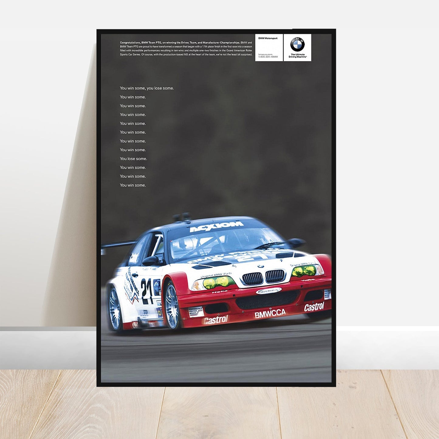 BMW E46 You Win Some - Retro Car Prints