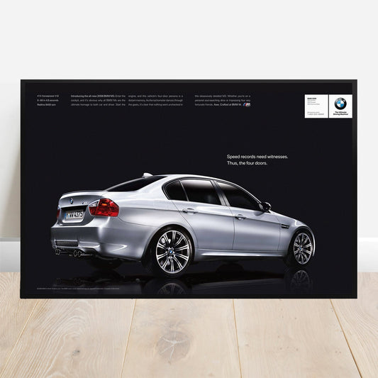 BMW E92 M3 Four Doors - Retro Car Prints