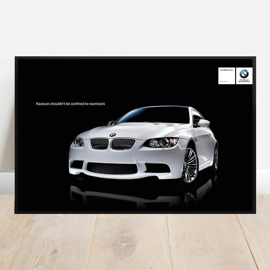 BMW E92 M3 Racetrack - Retro Car Prints