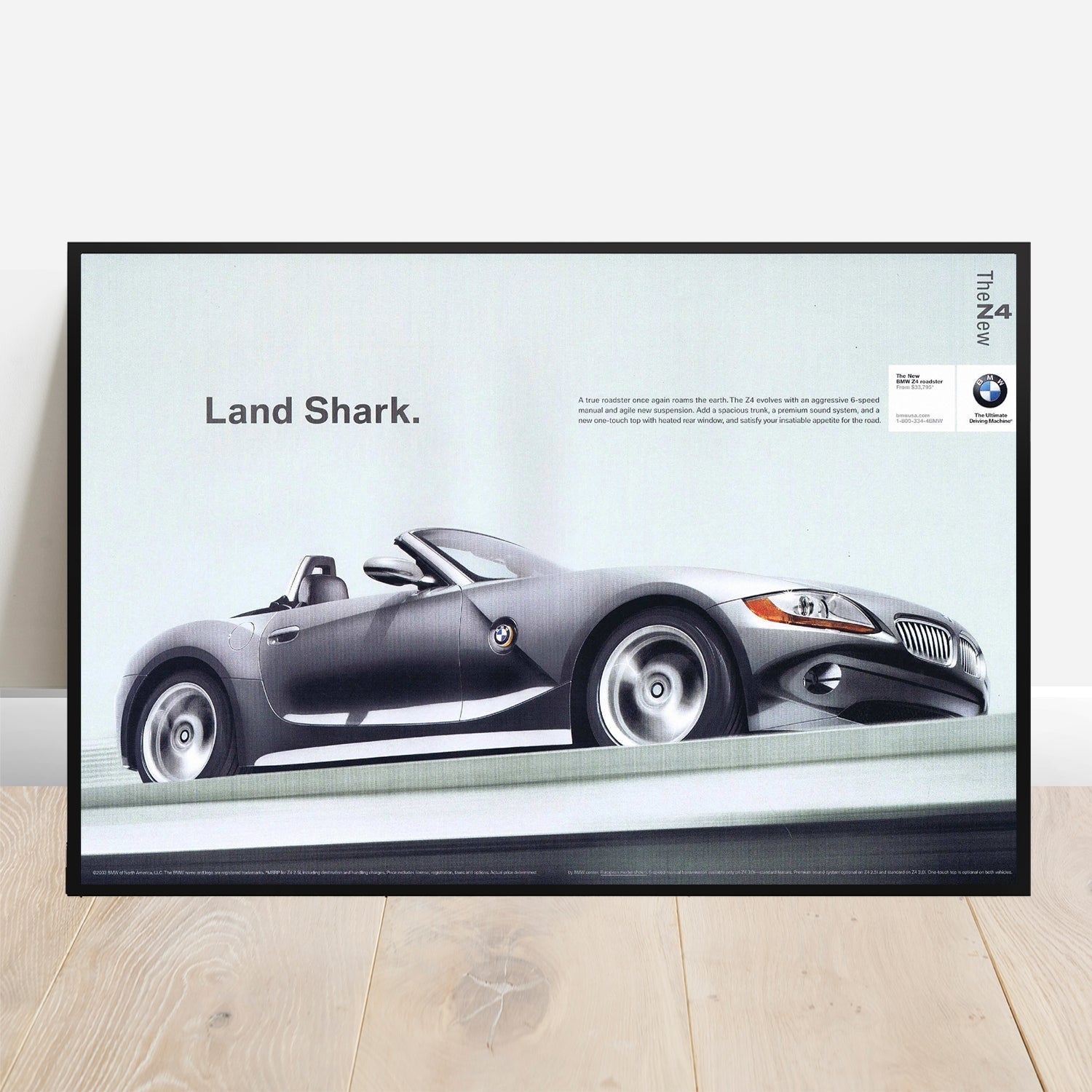 BMW Z4 Roadster Land Shark - Retro Car Prints